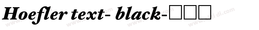 Hoefler text- black字体转换